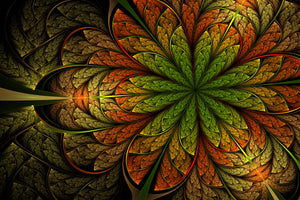 framedcanvas-print-abstract-floral-pattern