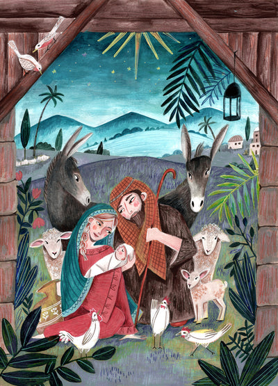 poster-print-christmas-with-mary-and-baby-jesus