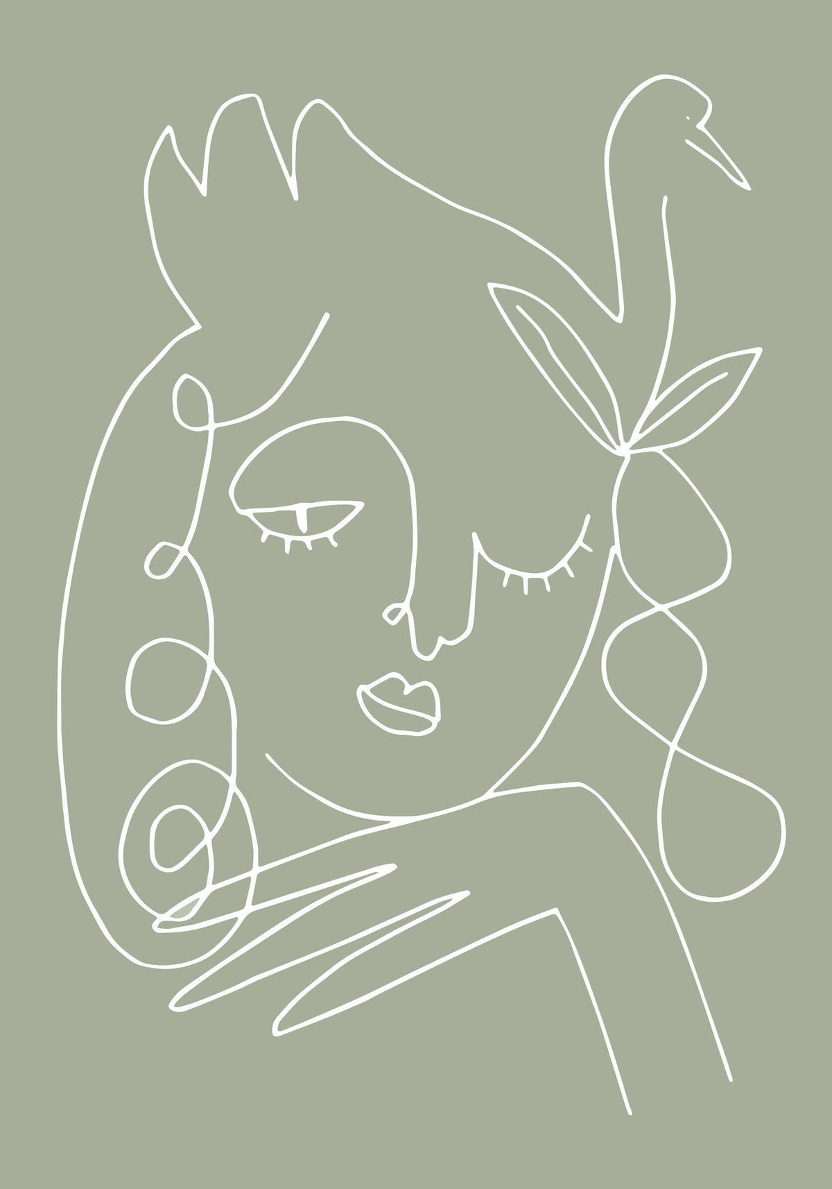 framedposter-print-woman-green