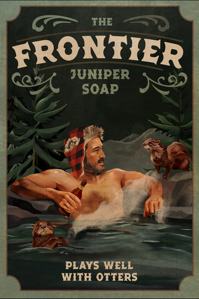 poster-print-frontier-man-with-otters