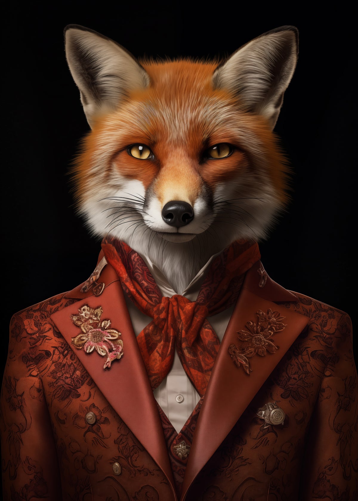 framedcanvas-print-red-fox-portrait