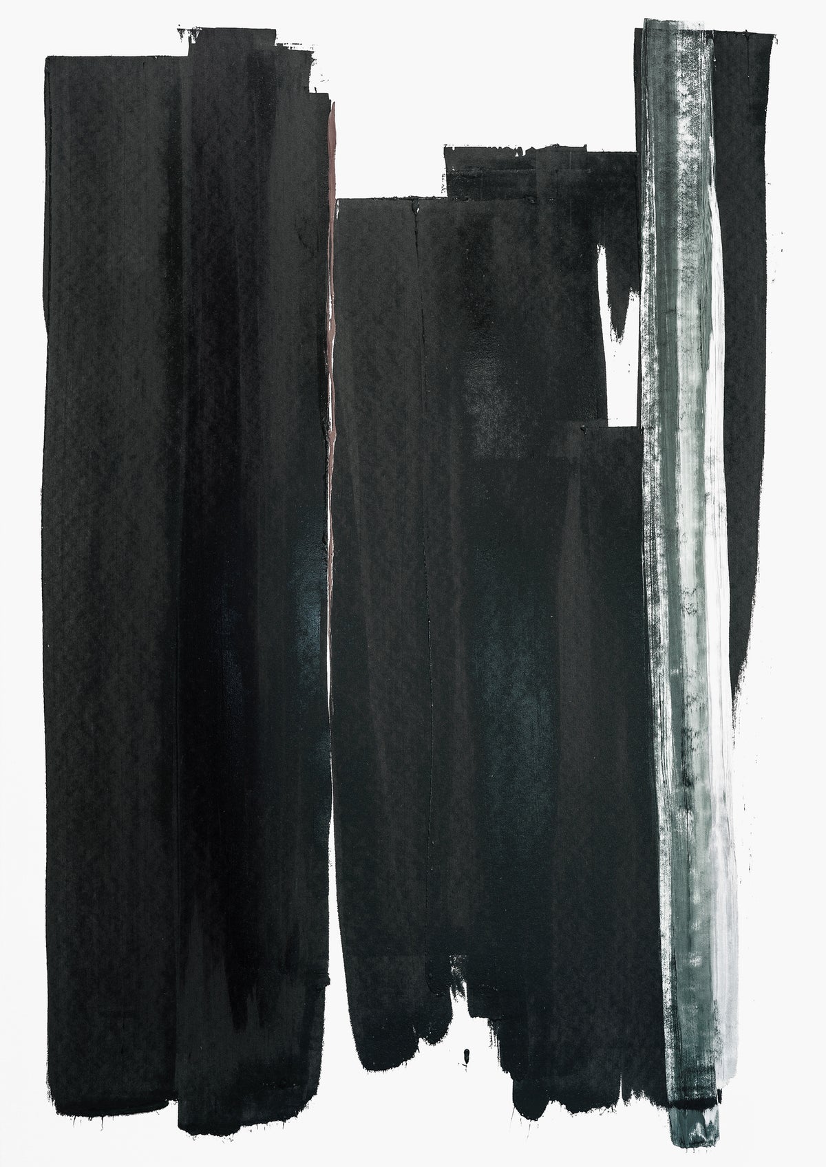 aluminium-print-vertical-black-and-white-brushstrokes