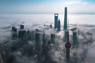 poster-print-shanghai-in-the-fog-from-above