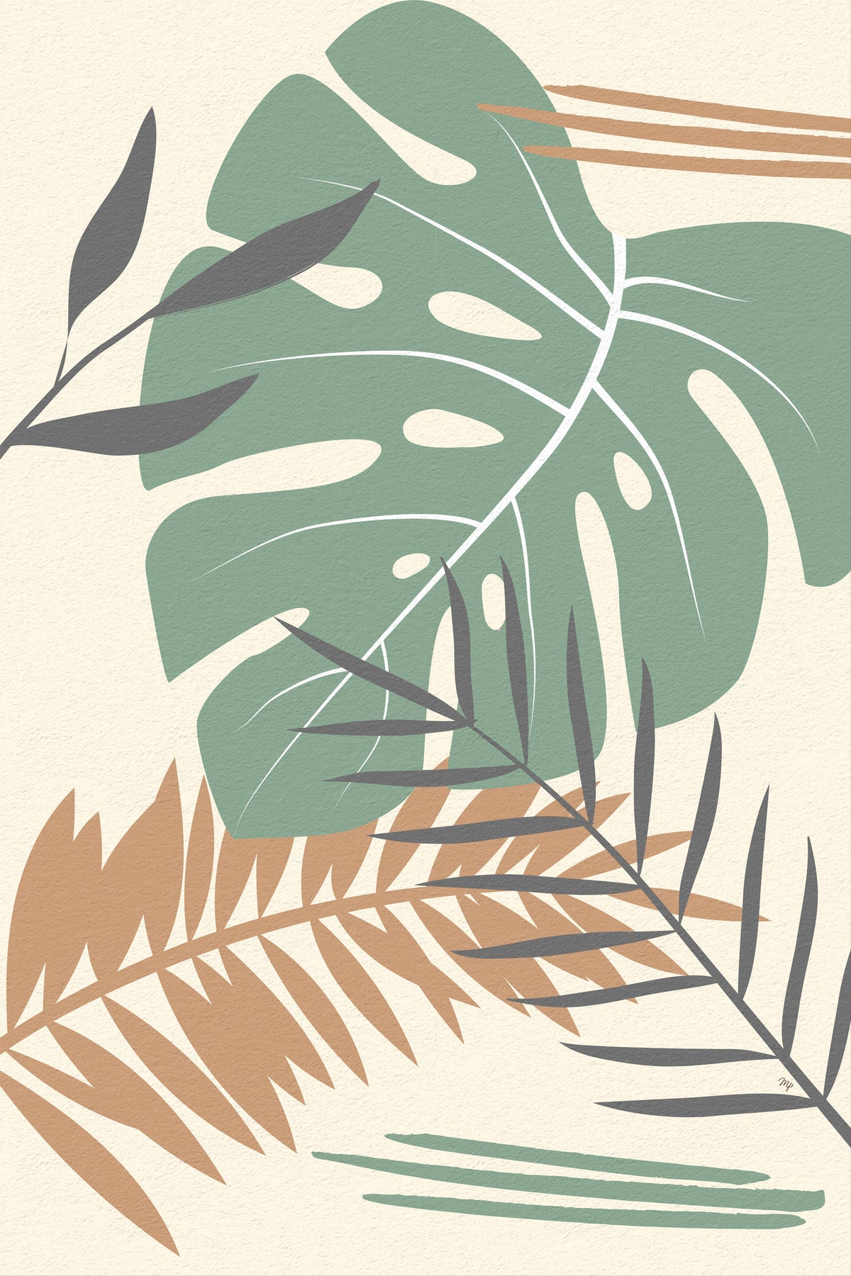 framedposter-print-tropic-leaves