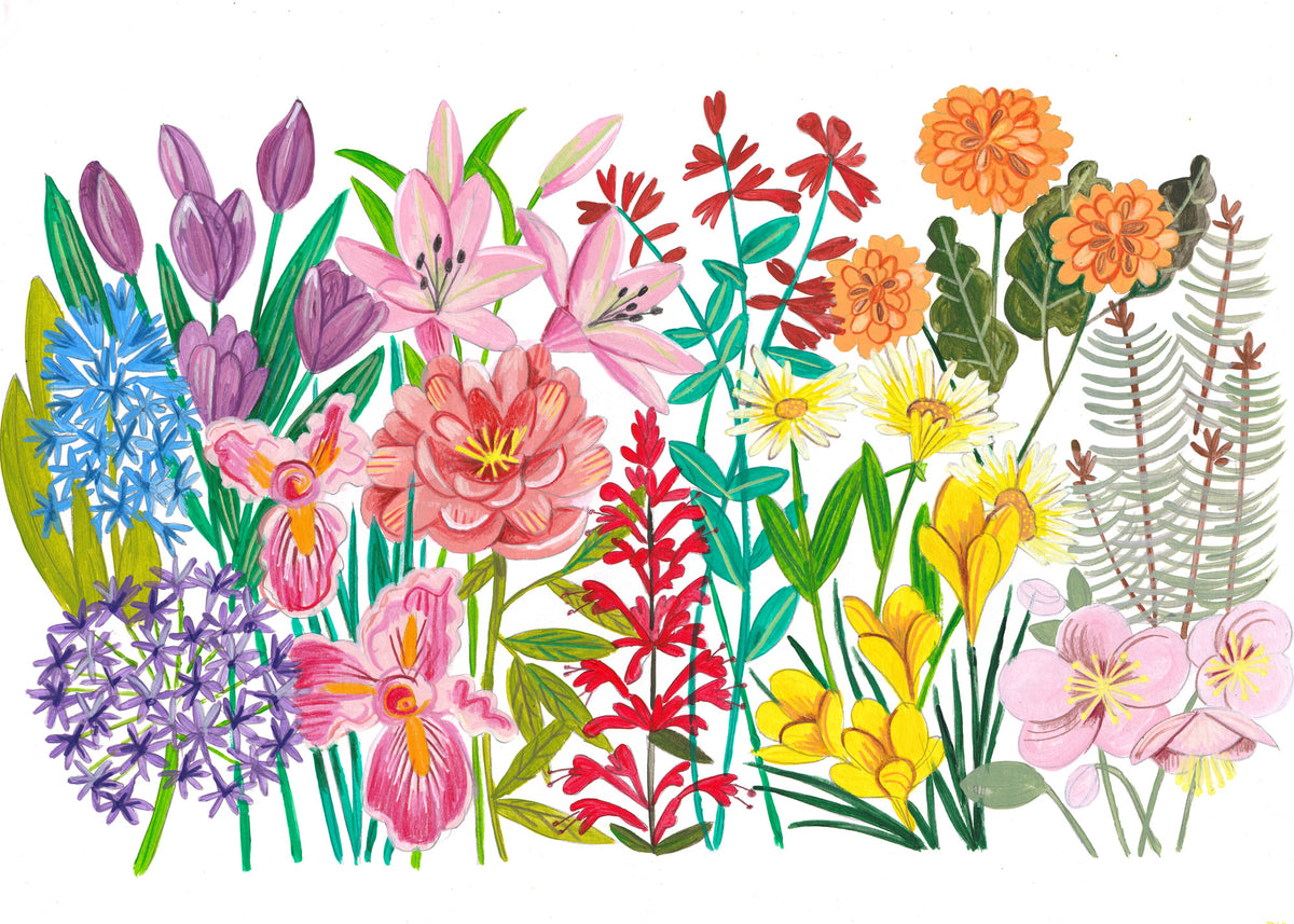 framedcanvas-print-flowers-in-the-garden