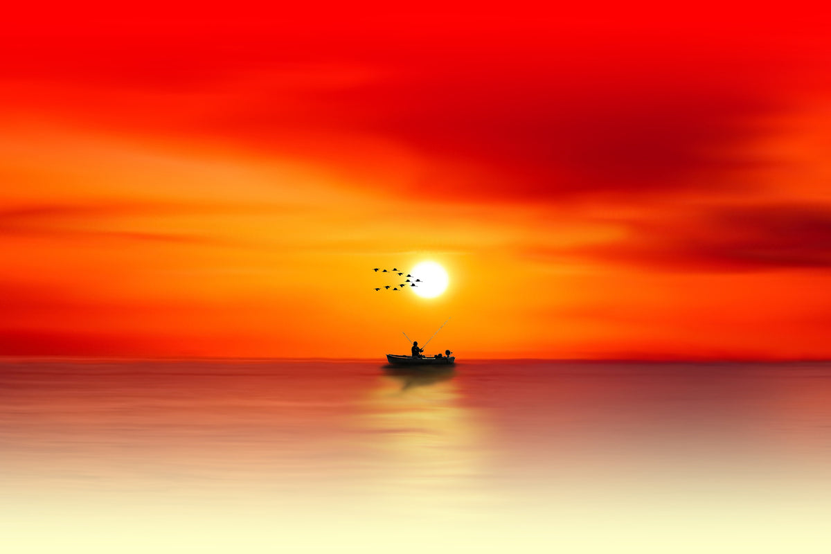 3-piece-acrylic-print-a-fisherman-in-the-sunset