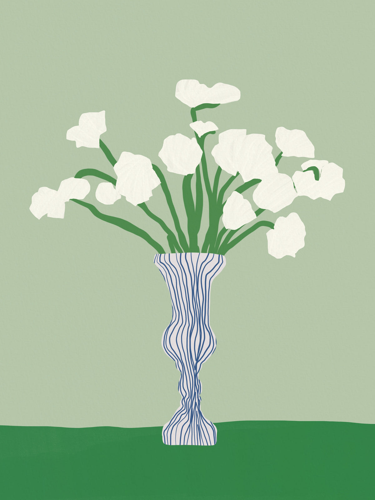 acrylic-print-green-background-porcelain-white-flowers