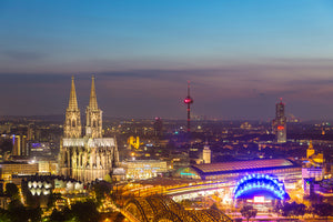 3-piece-canvas-print-skyline-cologne-cathedral-at-night