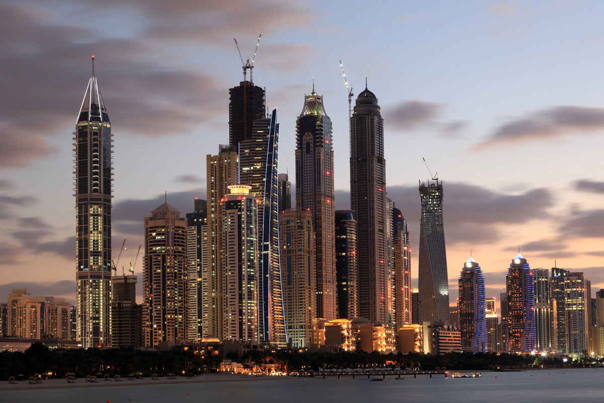 canvas-print-skyline-dubai-at-sunset