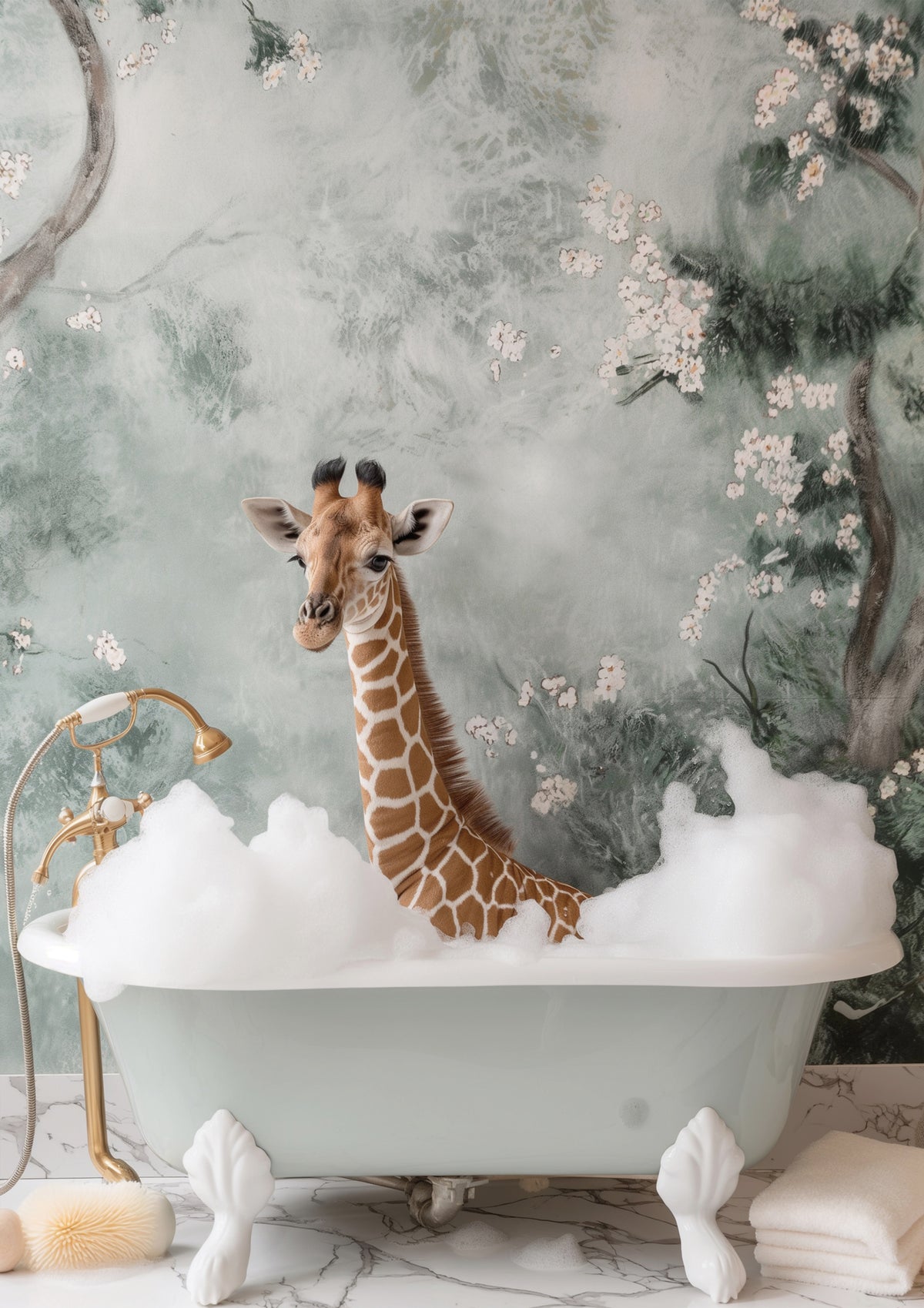 poster-print-giraffe-bubble-bliss