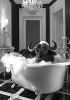 canvas-print-curious-buffelo-in-the-tub