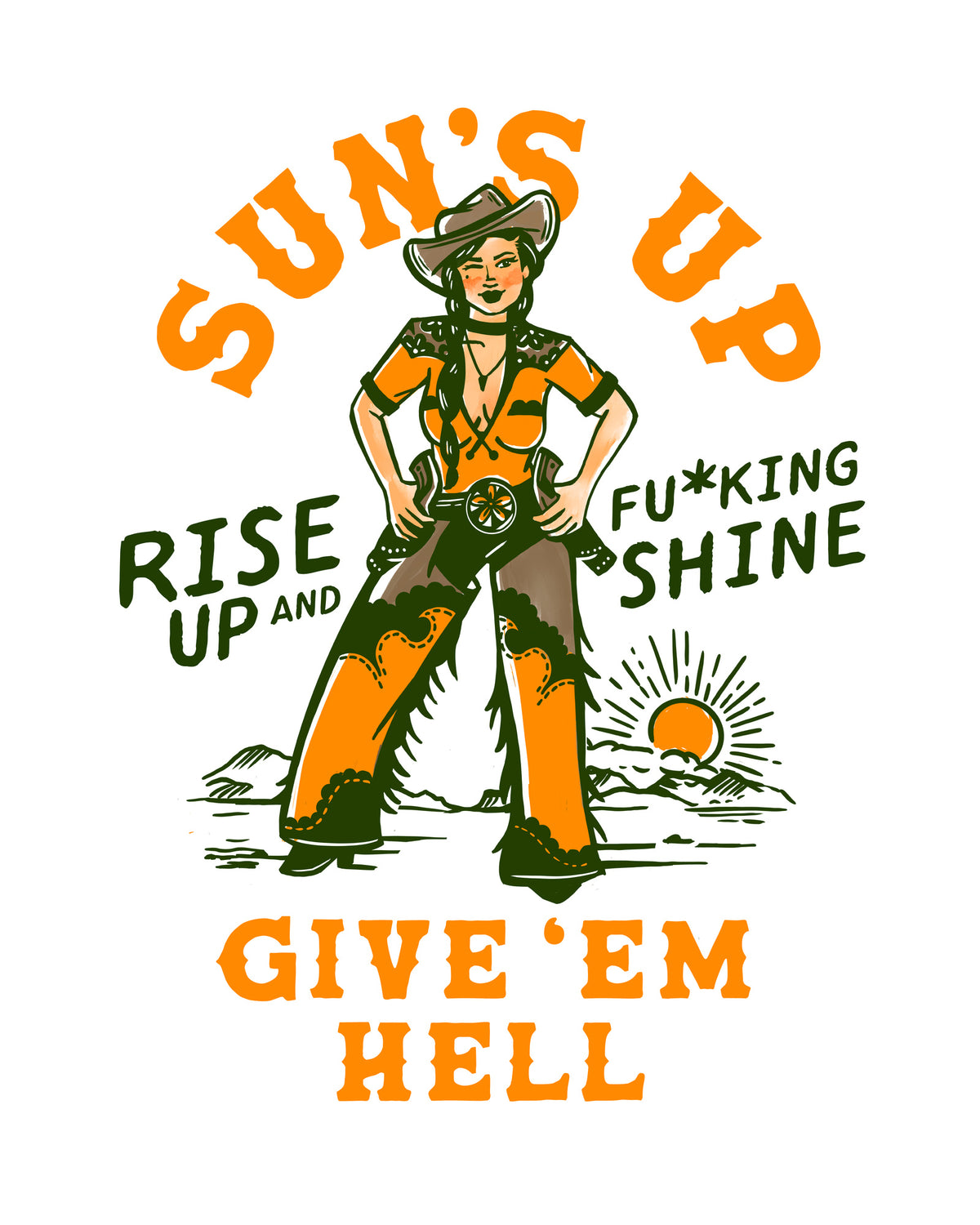 canvas-print-suns-up-rise-up-amp-fucking-shine-wild-west-cowgirl