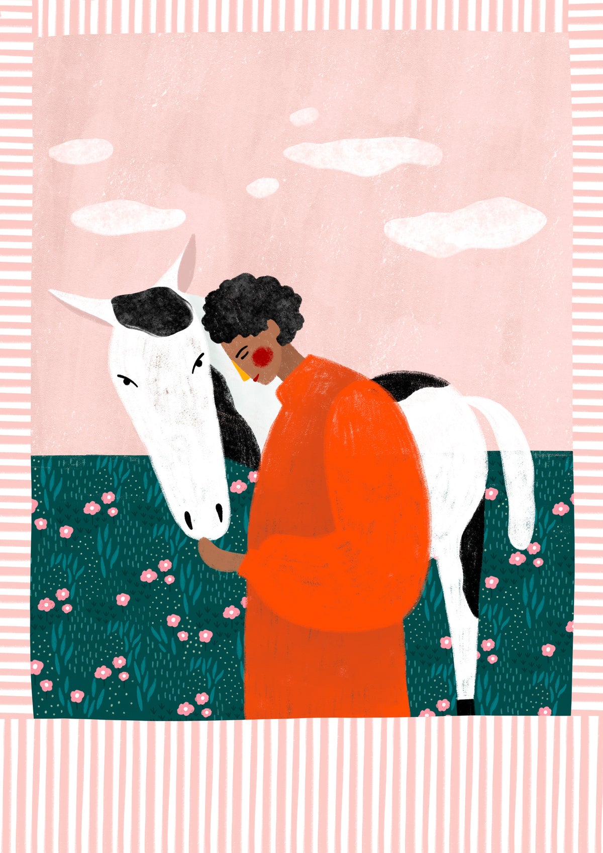 canvas-print-vibrant-girl-and-horse