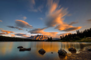framedposter-print-two-jack-lake-sunset