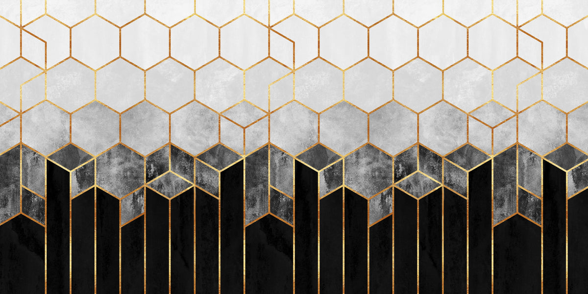 acrylic-print-charcoal-hexagons