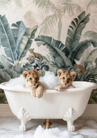 poster-print-tropical-lion-bath