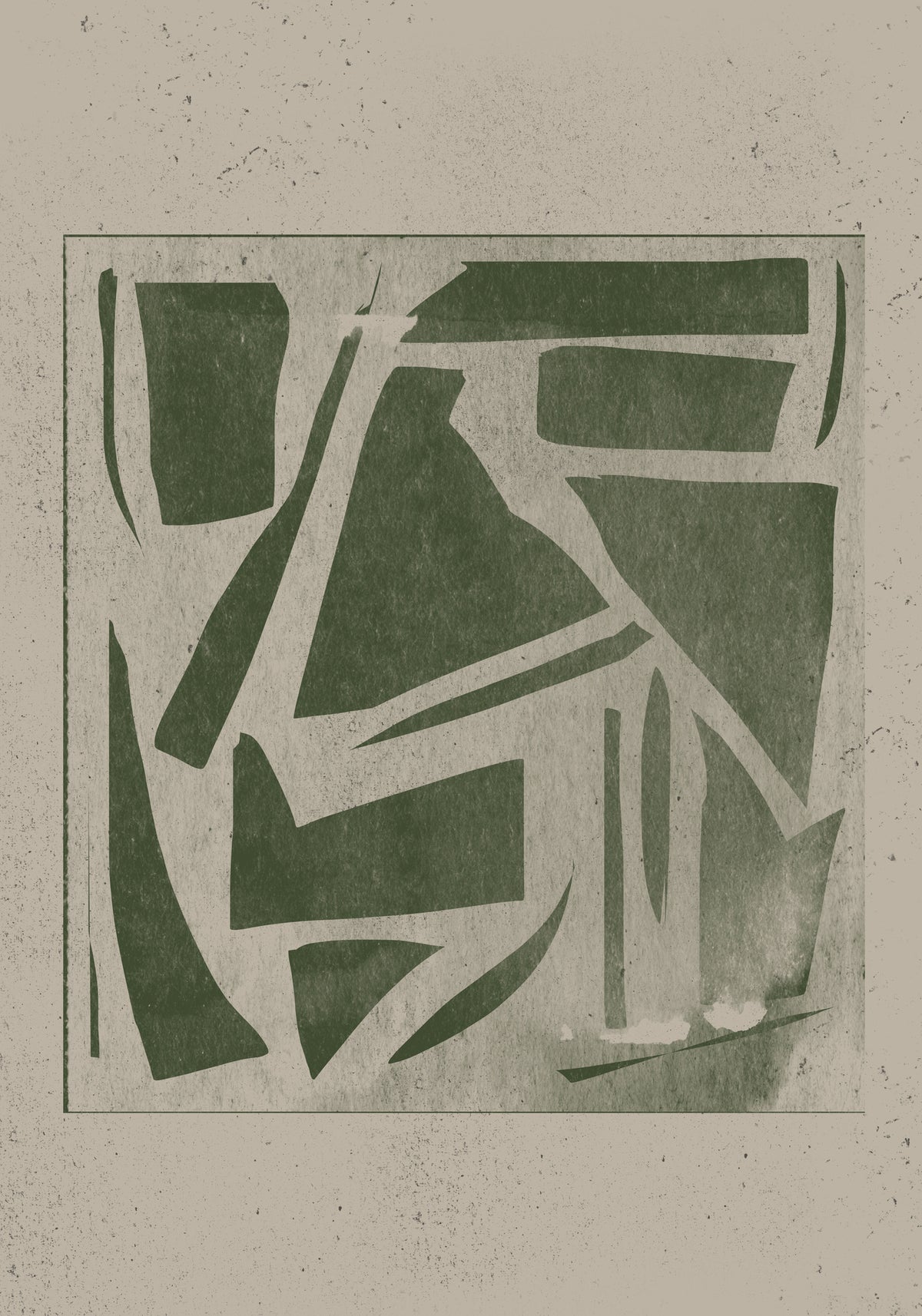 framedposter-print-green-geometric-maze