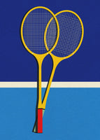 framedcanvas-print-wooden-badminton-rackets