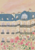 acrylic-print-sunset-over-paris-buildings
