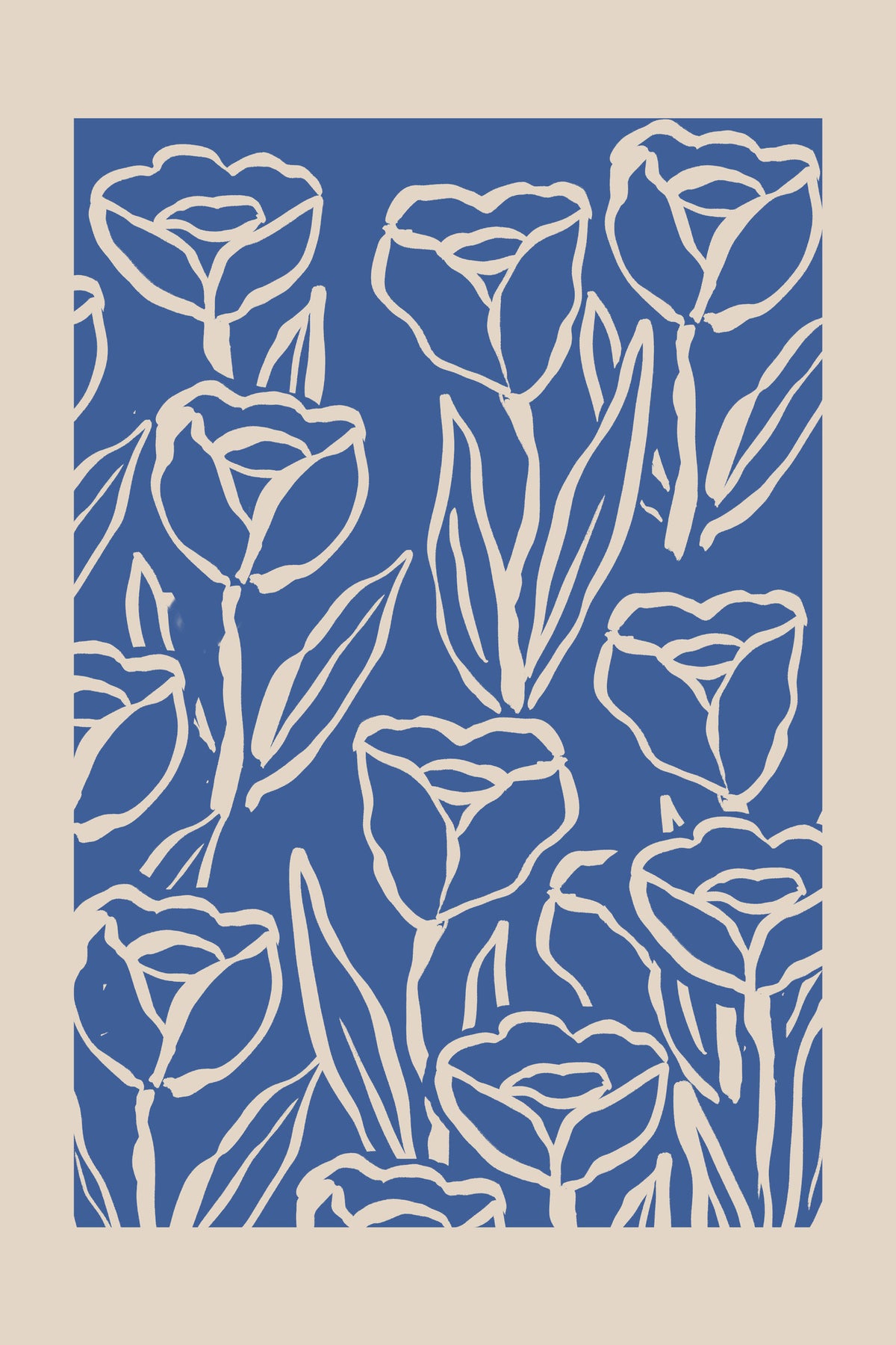 canvas-print-blue-tulip-pattern