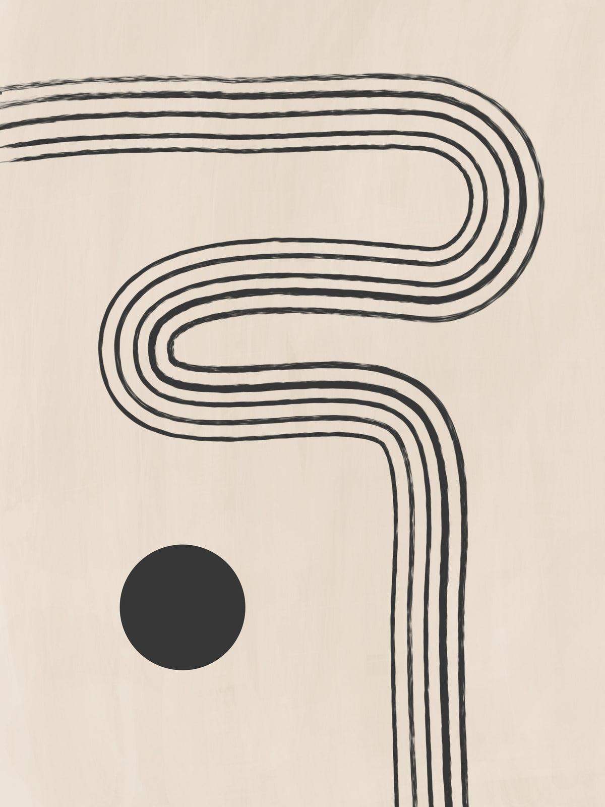 acrylic-print-black-curved-lines-and-a-circle
