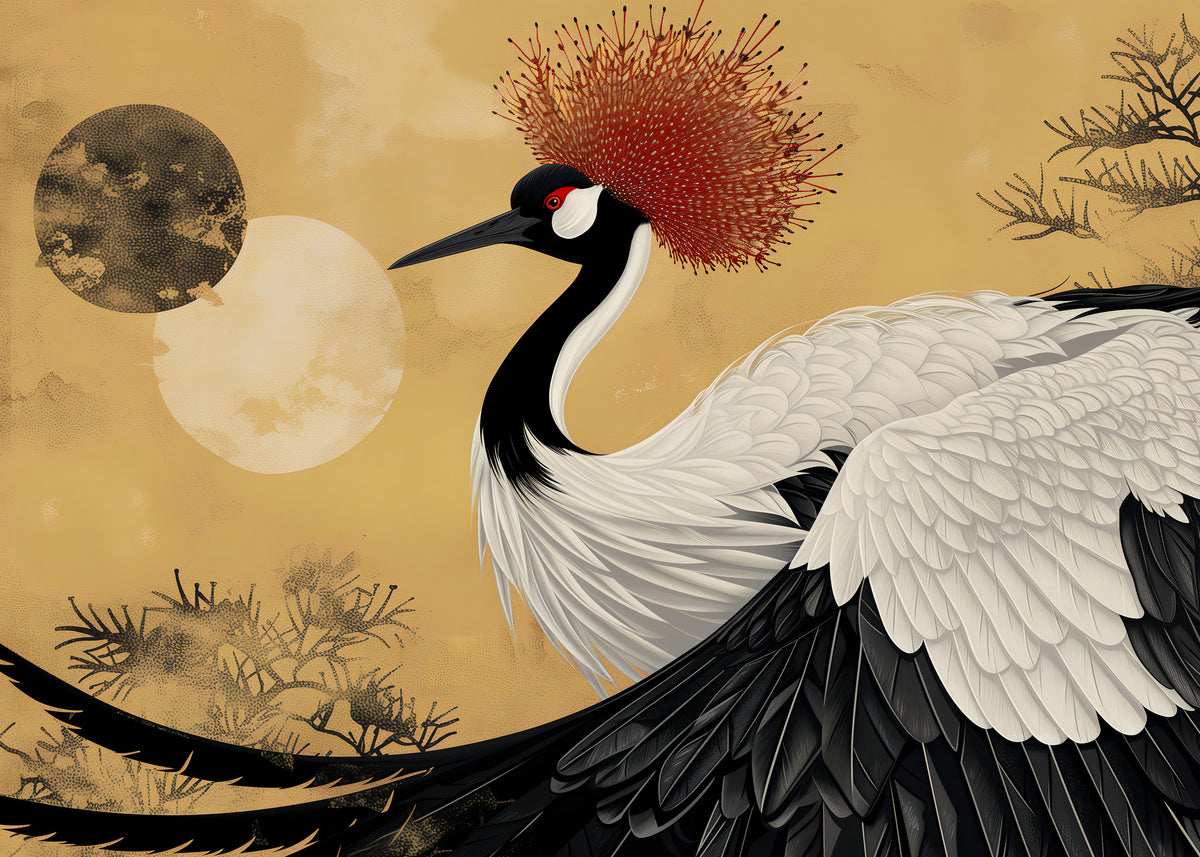 framedposter-print-abstract-red-crowned-crane