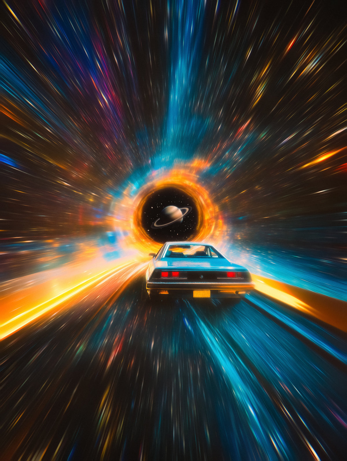 aluminium-print-cosmic-car-voyage