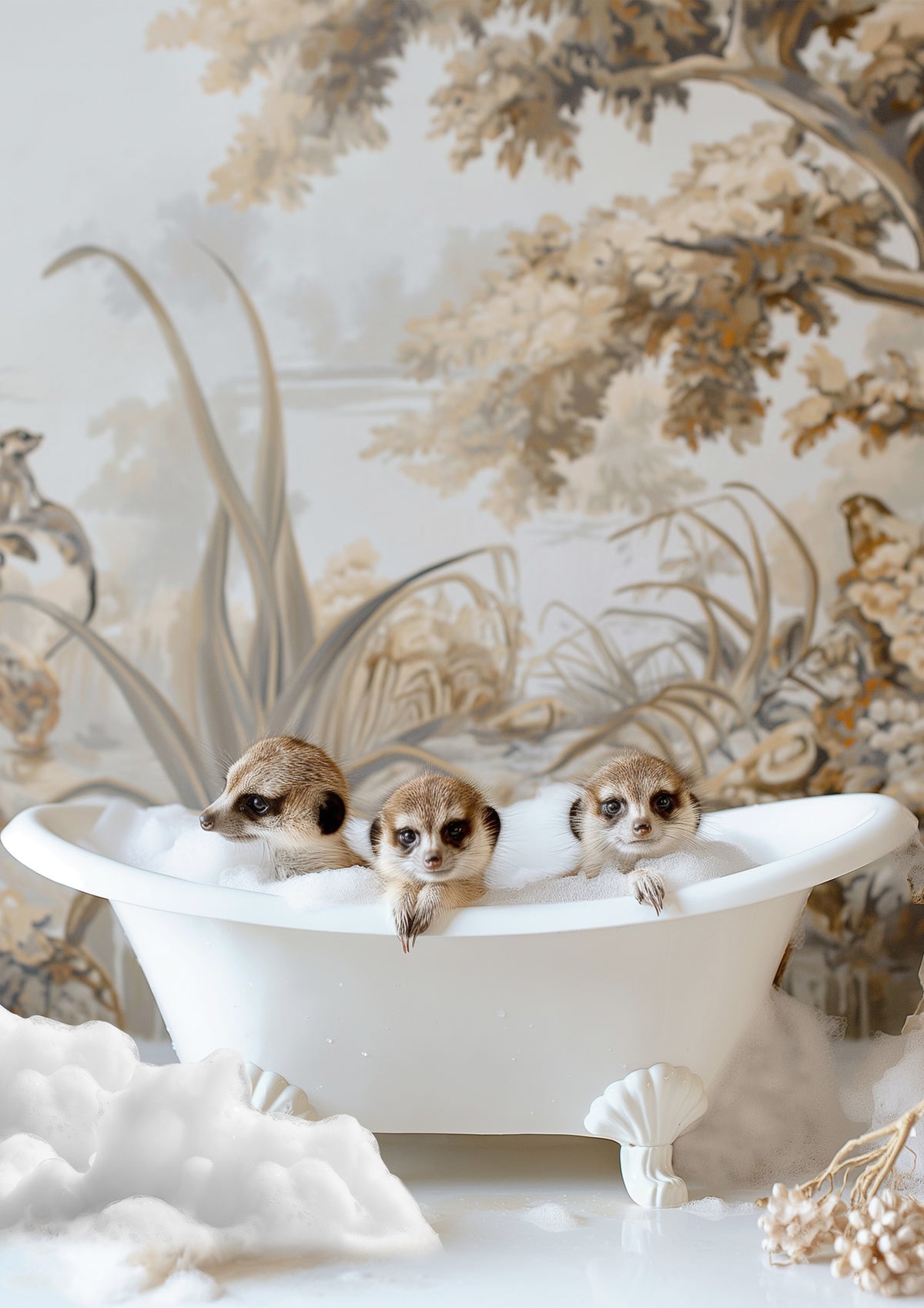 acrylic-print-meerkat-bath-trio