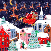 poster-print-santa-and-his-reindeers-christmas
