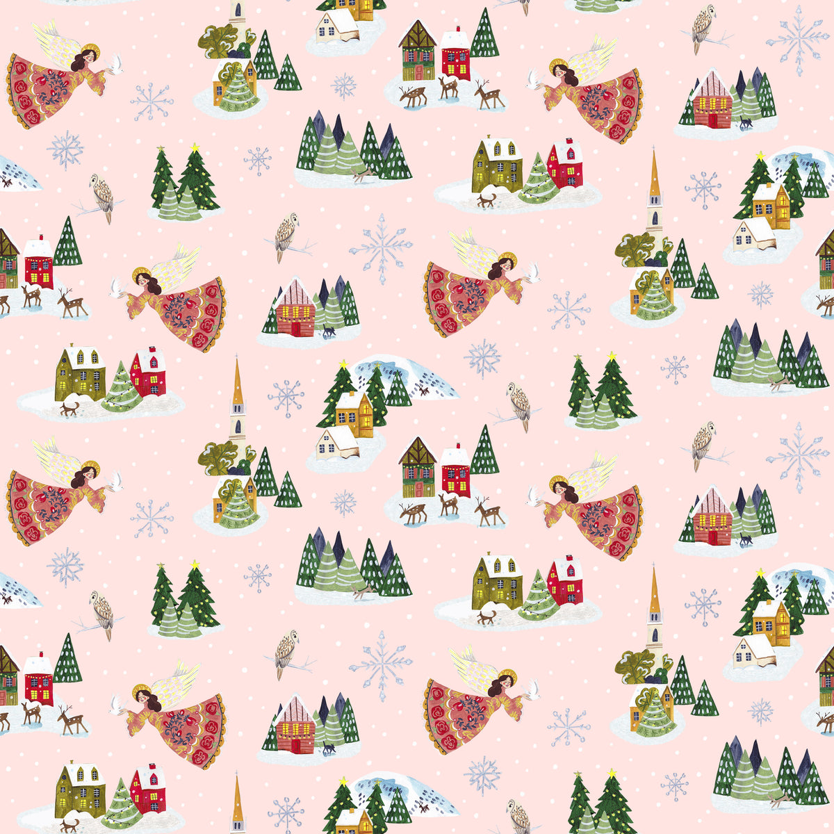 acrylic-print-christmas-village
