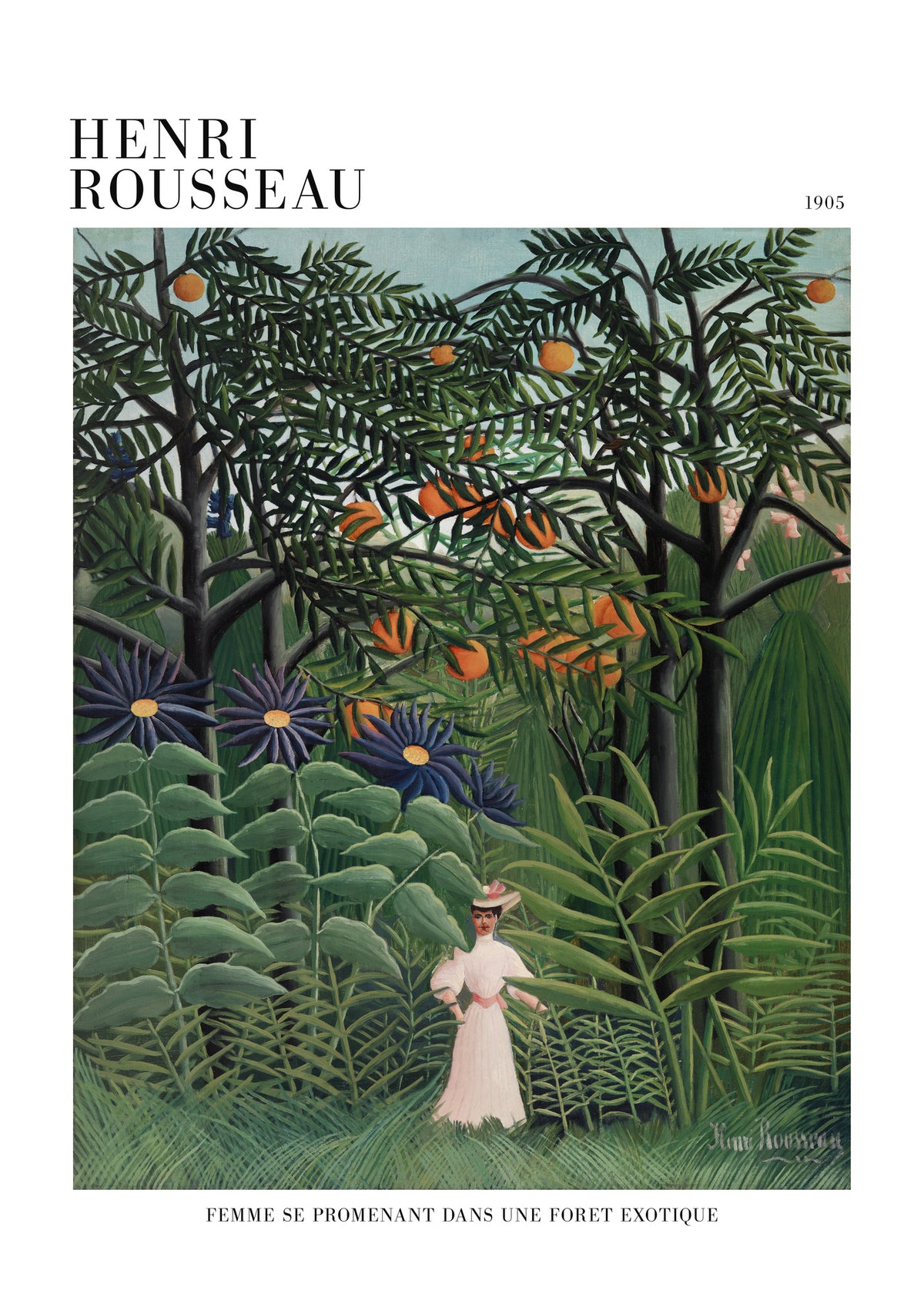 acrylic-print-femme-se-promenant-dans-une-foret-exotique