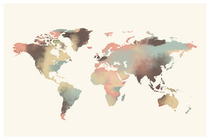 acrylic-print-watercolor-world-map