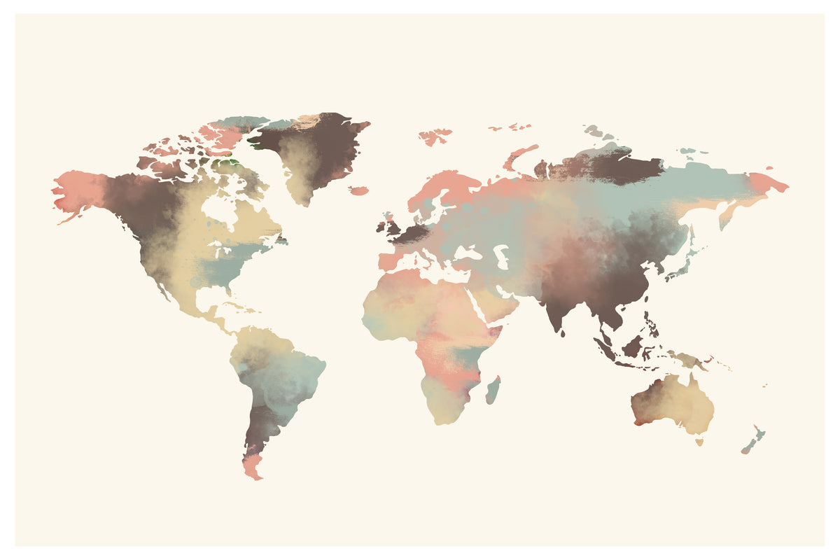 acrylic-print-watercolor-world-map