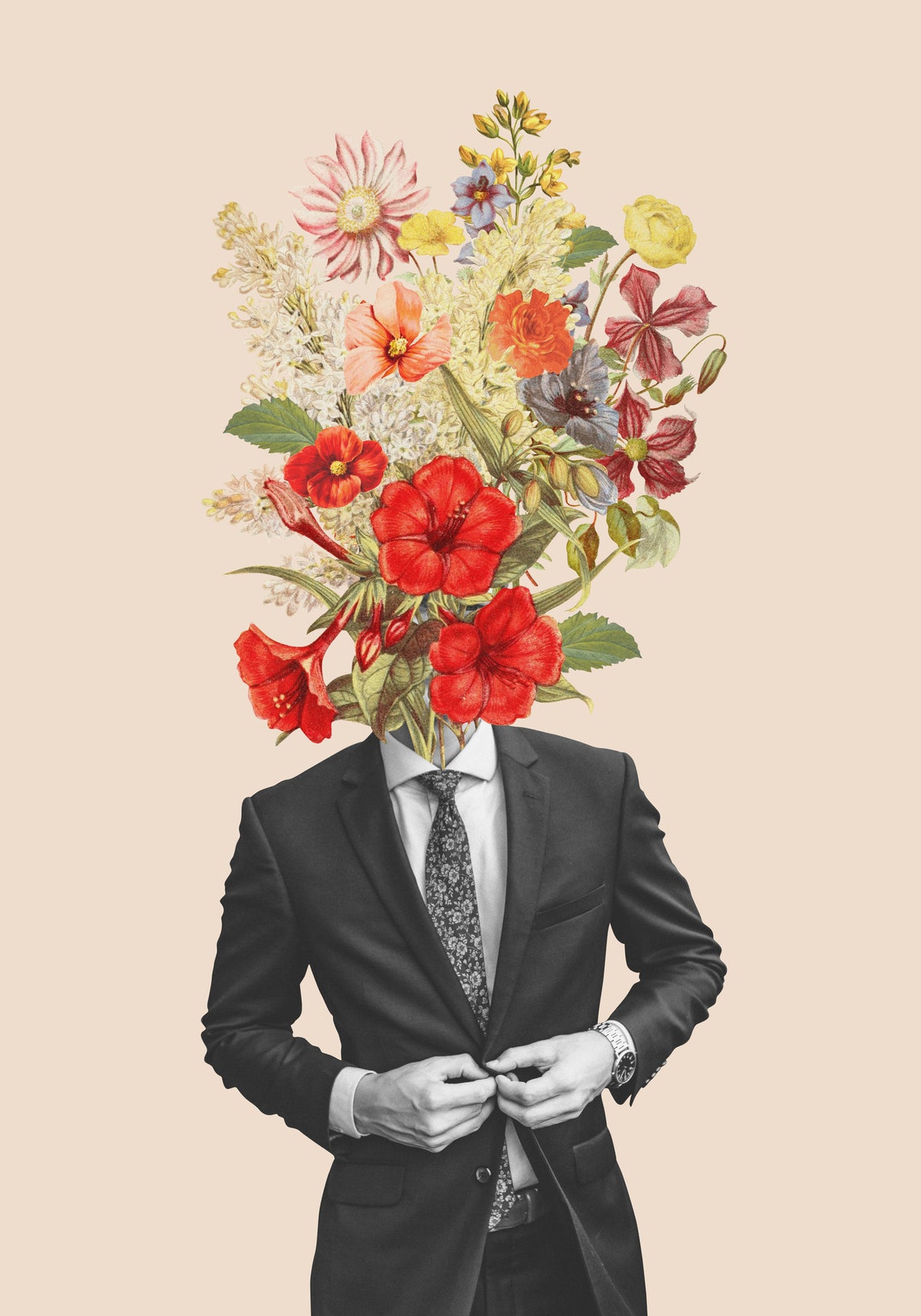 framedposter-print-man-in-red-flowers