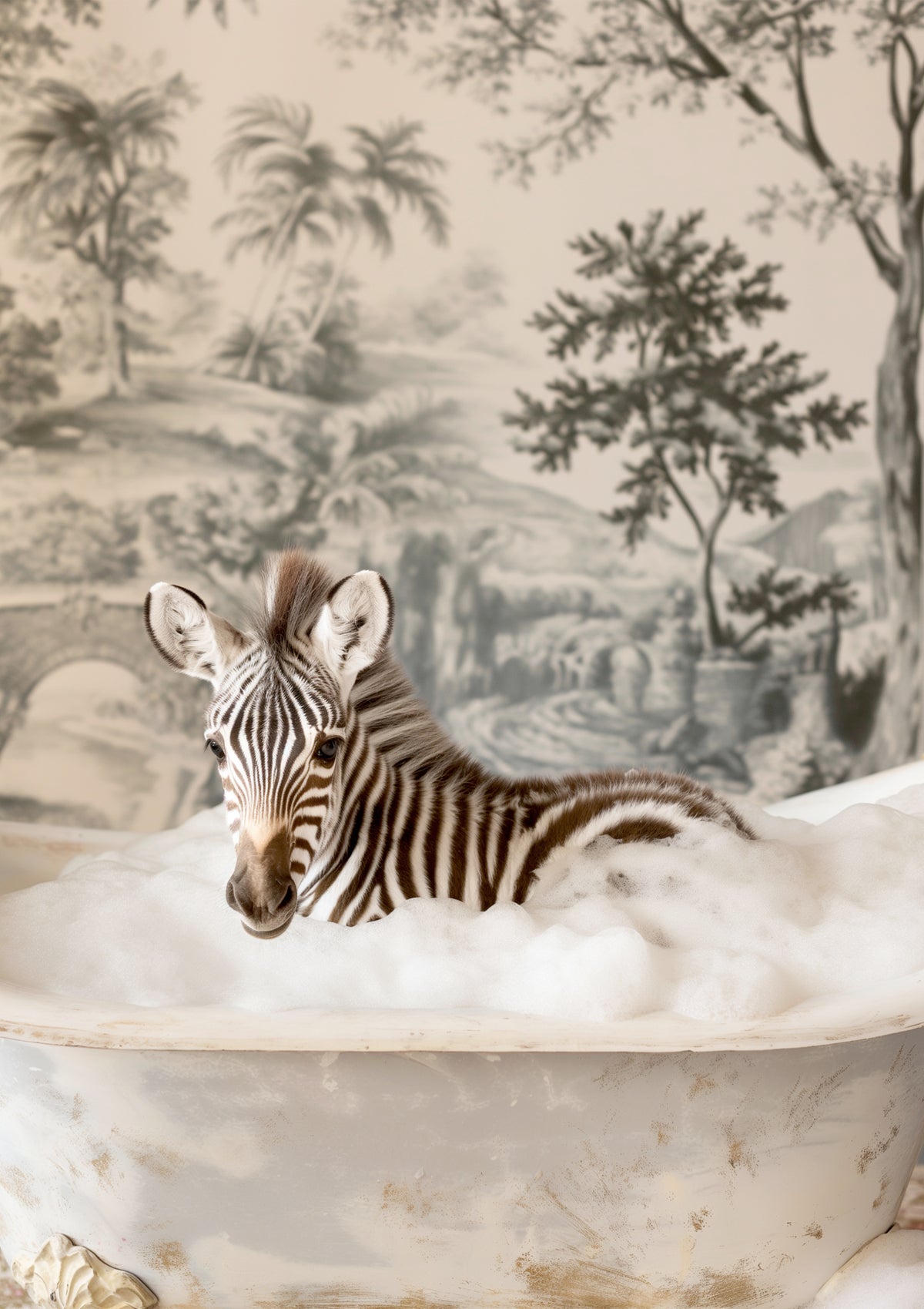 acrylic-print-zebra-bubble-bliss