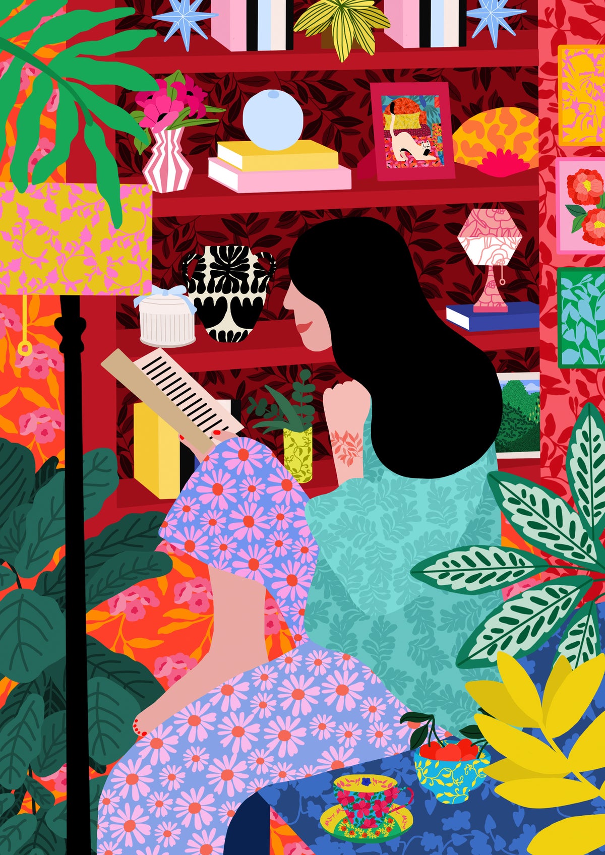 acrylic-print-girl-reading-her-favorite-book