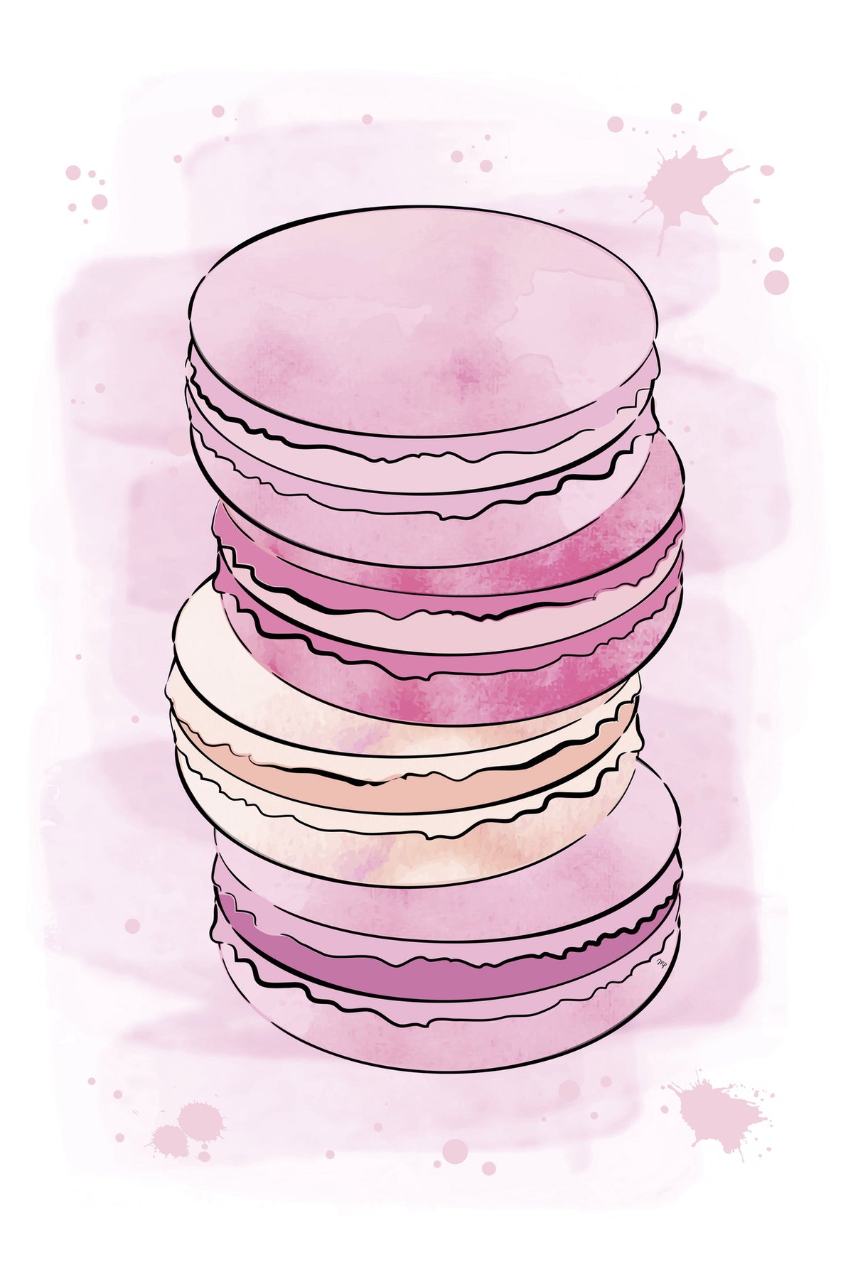 framedcanvas-print-yummy-pink-macarons