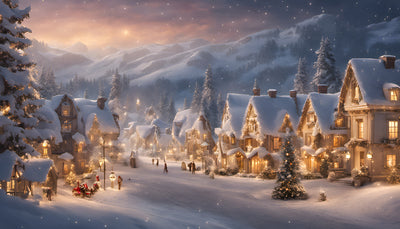 poster-print-snowy-winter-village