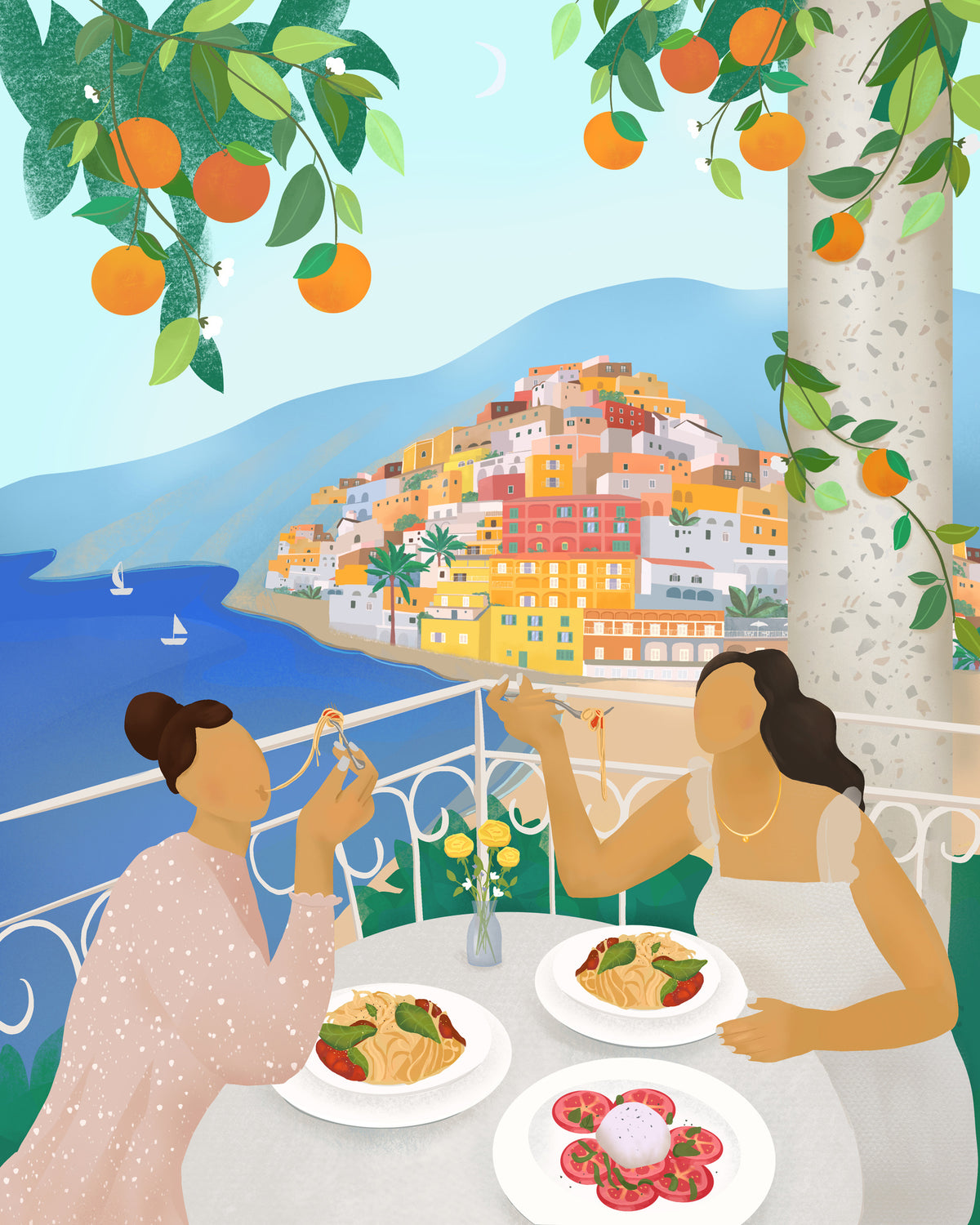 poster-print-girls-in-positano