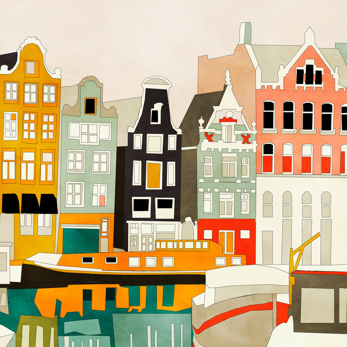 acrylic-print-amsterdam-houses-with-ships-view-1
