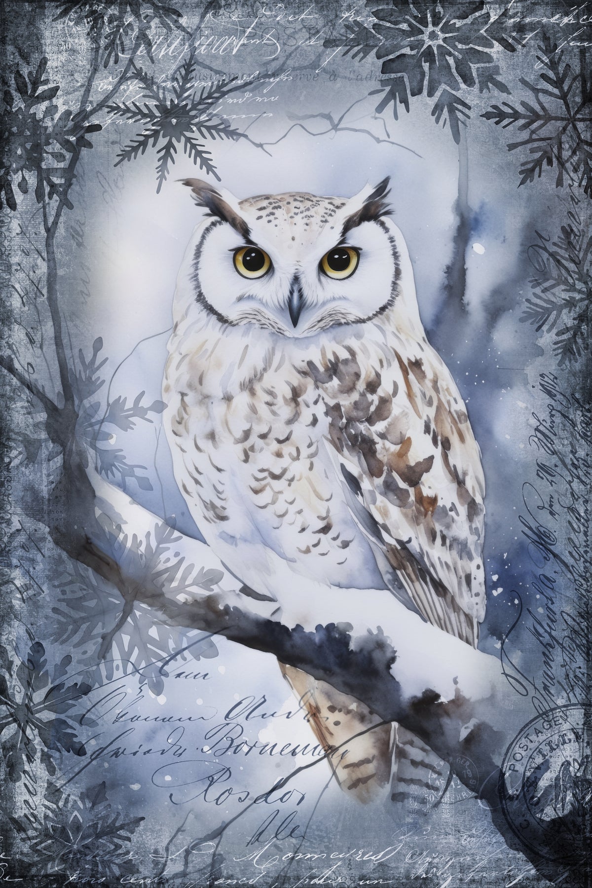 framedposter-print-winter-owl
