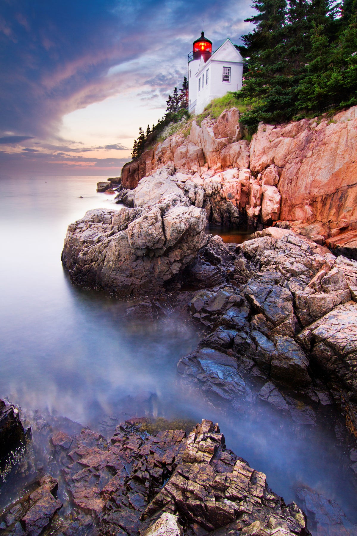 framedposter-print-sunset-at-bass-harbor-lighthouse