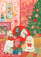 canvas-print-dogs-in-cosy-living-room-at-christmas-in-bright-colours