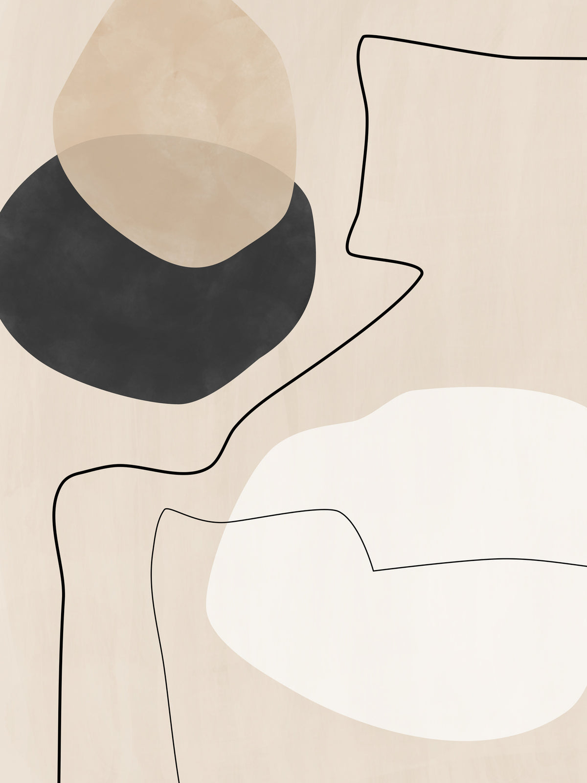 framedcanvas-print-organic-shapes-amp-lines-painting