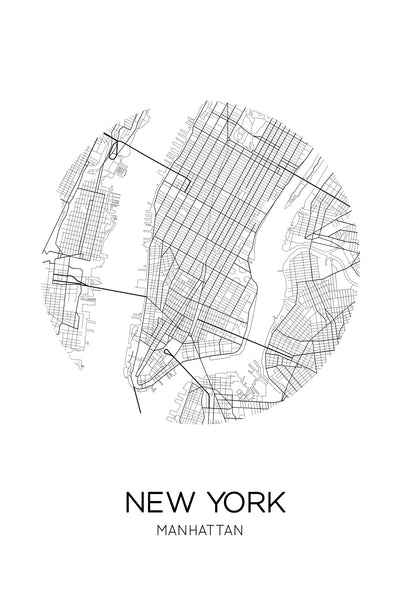 poster-print-manhattan-roads-map