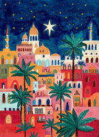 framedcanvas-print-oriental-city-under-a-starry-sky-in-bright-colours-christmas