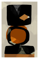 framedcanvas-print-totem-ii-ochre-amp-black-stack