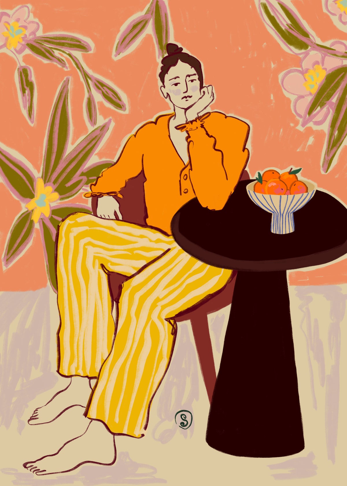 acrylic-print-girl-with-oranges