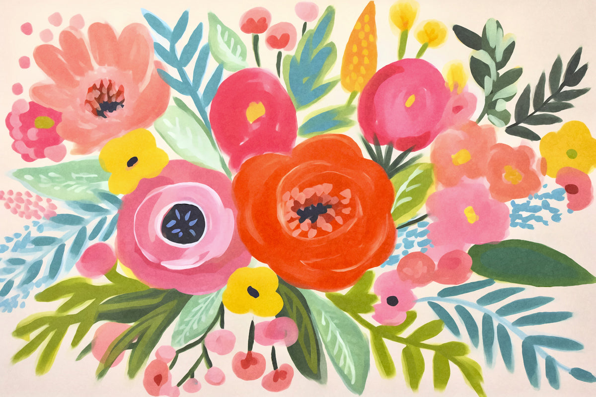 framedposter-print-whimsy-flower-bouquet