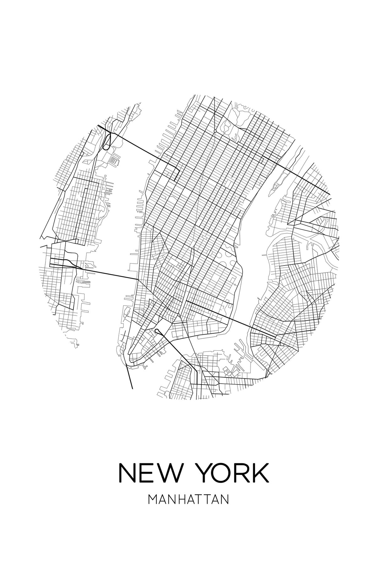 acrylic-print-manhattan-roads-map